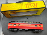 MTH Railking 30-6065 Southern Pacific O-27 Streamlined Full-Length Vista Dome Car - SP Daylight Car #3606 O SCALE Like New