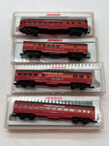 Arnold Set of 4 (5402, 5412, 5422, 5432) Southern Pacific SP Passenger Cars N SCALE Used Excellent
