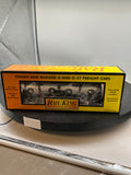MTH Railking 30-7680 MTH Transport Flat Car - MTH Transport w/(2) 1970 Chevelle (White w/Black Stripe) O SCALE NEW