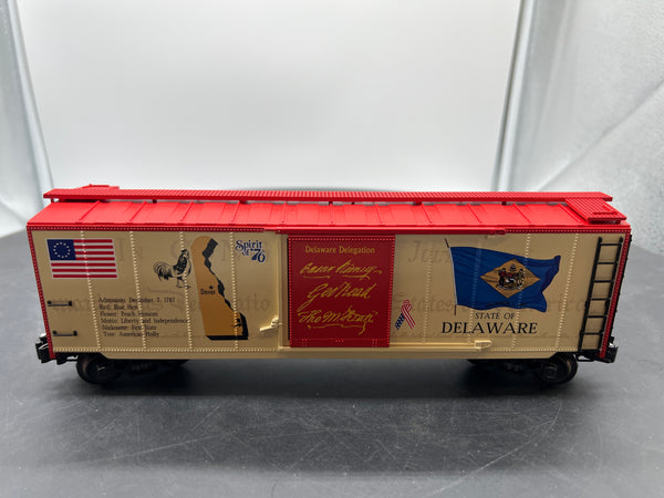 K-Line k761-7601  Spirit of '76 Delaware State Boxcar O SCALE Like New