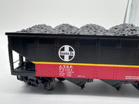 K-Line K623-1053 Santa Fe Die Cast 4-Bay Hopper Black Bonnet O SCALE Used Excellent WrongBox