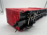 Atlas 7530 ACF 60' S.D. BURLINGTON DECORATED AUTO PARTS BOX CAR 2 rail O SCALE WEATHERED / CUSTOM decorated AS IS Used Damaged Box