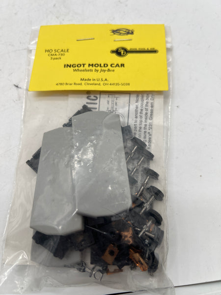 STATE TOOL DIE CMA-730 INGOT MOLD CAR W JAYBEE WHEELSETS KIT  HO SCALE NEW