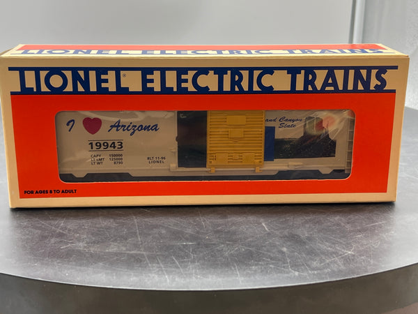 Lionel 6-19943 I love Arizona boxcar O SCALE NEW