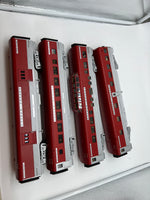 MTH Railking 30-6710 Rock Island Golden rocket  2-Car 60' Streamlined ABS Sleeper/Diner Passenger Set - Smooth Sided - "Golden Goblet" Sleeper, "Golden Crest" Diner. O SCALE NEW