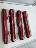 MTH Railking 30-6710 Rock Island Golden rocket  2-Car 60' Streamlined ABS Sleeper/Diner Passenger Set - Smooth Sided - "Golden Goblet" Sleeper, "Golden Crest" Diner. O SCALE NEW