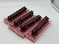 Con-Cor Set of 4 Norfolk Western N&W Passenger cars N SCALE Used Excellent Damaged Box