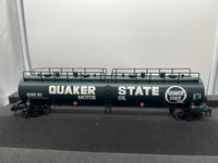 MTH Premier 20-96232 Quaker State 20K Gallon 4-Compartment Tank Car No. 183. O SCALE Used AS IS  Broken piece