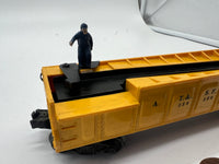 Lionel Postwar 3562-50 ATSF Santa Fe Yellow Barrel Car w 6 Barrels O SCALE Like New No Box