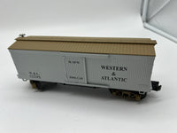 MTH Railking 30-7439 W.A.R.R. 34' Box Car #19th Century. O SCALE Used Excellent