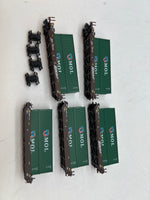 Kato 106-6153 BNSF Gunderson MAXI-I Double Stack Car set w/ containers N SCALE Used Excellent