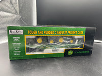 MTH Railking 30-76307 John Deere Flat Car w/(2) 6420 Tractors #642092. O SCALE Used Excellent