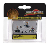 Woodland Scenics WDS AS5344 WDS5344 Vehicles Bad Boy Bikers N Scale NEW