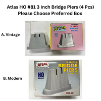 Atlas #81 3 Inch Bridge Piers set of 4 HO SCALE