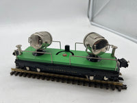 Lionel Green and Black Tinplate Searchlight remake Lionel Lines O SCALE Used Excellent No Box