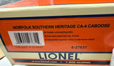 Lionel 6-27631 Norfolk Southern NS Heritage CA-4 Caboose Limited O Scale NEW