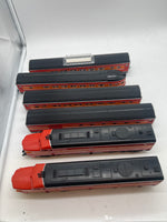 American Flyer Lionel 4-8150 4-9500 4-9501 4-9502 4-9503 Southern Pacific SP Daylight locomotive & Passenger Car set (5 Pieces) S SCALE Like New