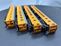 HO Scale Bargain Car Pack 37 Set of 4  Rivarossi PRR Yellow Passenger Cars HO SCALE USED