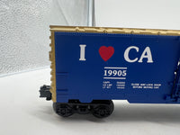 Lionel 6-19905 I love California boxcar O SCALE Like New