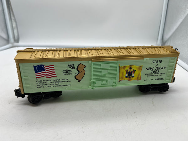 Lionel 6-7603 Spirit of 76 State of New Jersey box car  O SCALE Used Excellent