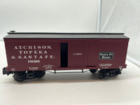 MTH Railking 30-74361 Atchison Topeka & Santa Fe 34' Box Car - 19th Century #18026. O SCALE Like New