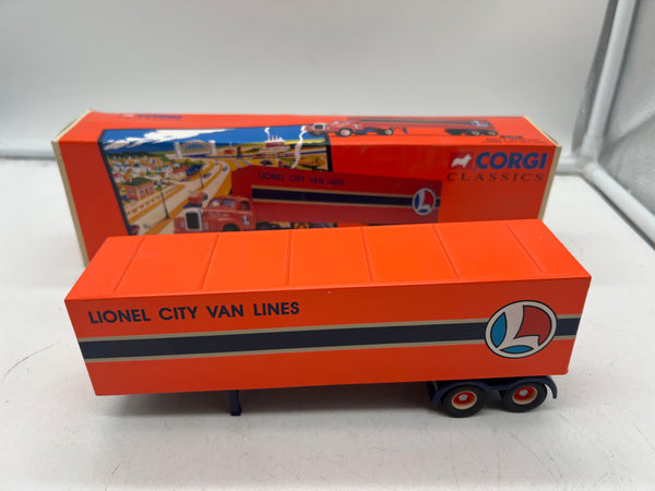 CORGI 52302 LIONEL CITY VAN LINES SEMI TRAILER ONLY O SCALE Like New as is