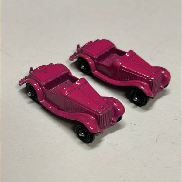 Tootsie Toys Pink Roadster Set of 2 Metal Cars HO SCALE