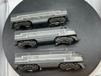 Lionel 6-8370, 6-8371 New York Central F3 AA & B Diesel Locomotives (Set of 3 pcs ) as is horn on B unit needs service O Scale Like New Damaged Box