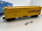 Atlas 8530-1 Armour 40' Steel Reefer 1574 3 rail O SCALE Very Good As Is Broken Ladder