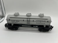 MTH Railking 30-7008B Louisville & Nashville 3-Dome Tank Car - L&N . O SCALE Like New