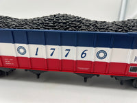 MTH Premier 20-97909 Bessemer & Lake Erie 4-Bay Hopper Car w/Coal Load #1776. O SCALE Used Excellent