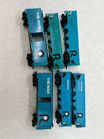 SET OF 6 THE ROCK ROCK ISLAND BLUE CARS LATCH COUPLERS HO SCALE AS IS Used Excellent No Box