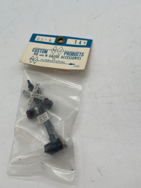 Nj international cs-9 railroad crossing sign  HO SCALE NEW