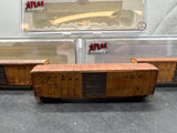 Atlas Set of 3 Railbox Boxcars Weathered N SCALE WEATHERED AS IS Used Excellent