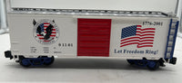 MTH Premier 20-93092 American Freedom Box Car #91101. SEPT 11 2001 9/11 COMMEMORATIVE O SCALE NEW