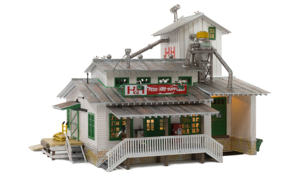 Woodland Scenics WDS BR5059 WDS5059 HandH Feed Mill - HO Scale NEW