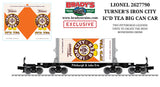 LIONEL 2627790 BRADY'S CUSTOM TURNER'S IRON CITY IC'D TEA BIG CAN CAR Pittsburgh & Lake Erie LIMITED O SCALE NEW