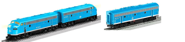 Lionel 2433180 Boston & Maine B&M LEGACY F7 AA Set #4265, #4268, with 2433188 F7B Unit #4267B (Set of 2) O Scale NEW