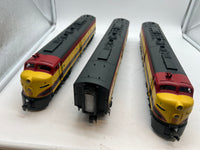 MTH Premier 20-2207-1 Kansas City Southern E-8 ABA Diesel Engine Set - KCS. Cab 26 & 28 With ProtoSound, BCR. O SCALE Like New