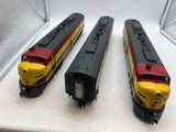 MTH Premier 20-2207-1 Kansas City Southern E-8 ABA Diesel Engine Set - KCS. Cab 26 & 28 With ProtoSound, BCR. O SCALE Like New