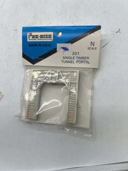 PRE-SIZE MODEL SPECIALTIES 201 SINGLE TIMBER TUNNEL PORTAL N SCALE NEW