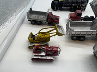 Construction Site Vehicles, Figures, details HO SCALE (9 pc)  Used No Box