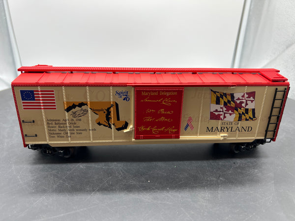 K-Line k761-7607 Spirit of 76 Maryland State Boxcar O SCALE Like New