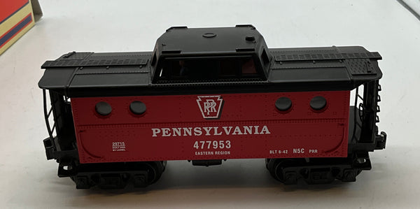 Lionel 6-29715 O gauge Pennsylvania porthole caboose 477953 illuminated with box O SCALE Like New