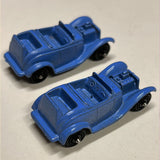 Tootsie Toys Blue Ford Roadster Set of 2 Metal Cars HO SCALE