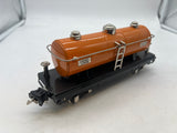 MTH Tinplate 11-70007  O Gauge Tinplate Orange w/ Nickel 2815 Oil Tank Car o scale Like New No Box