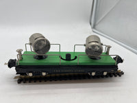 Lionel Green and Black Tinplate Searchlight remake Lionel Lines O SCALE Used Excellent No Box