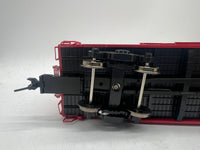 Atlas 7550 ATLAS BURLINGTON DECORATED ACF 60' D.D. AUTO PARTS BOX CAR 2 rail O SCALE WEATHERED (custom decorated) AS IS Used