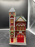 Department 56 5536-0 Christmas in the City Red Brick FIre Station Building Used Excellent