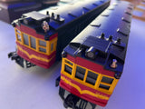 MTH 30-2135-1 Santa Fe Doodlebug Diesel Engine #M.131 Protosound ATSF Pullman Green w/red & yellow front, 30-2135-3 ATSF Non-Powered Diesel Engine MATCHING SET O SCALE Used Excellent